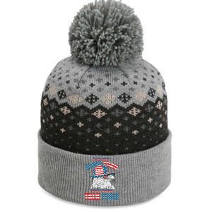 Funny Patriotic Eagle If She Dont Hawk Tuah I Dont Wanna Talk Tuah The Baniff Cuffed Pom Beanie