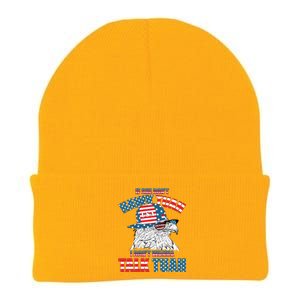 Funny Patriotic Eagle If She Dont Hawk Tuah I Dont Wanna Talk Tuah Knit Cap Winter Beanie