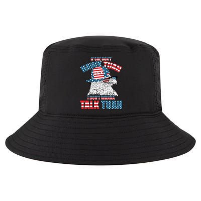 Funny Patriotic Eagle If She Dont Hawk Tuah I Dont Wanna Talk Tuah Cool Comfort Performance Bucket Hat