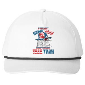 Funny Patriotic Eagle If She Dont Hawk Tuah I Dont Wanna Talk Tuah Snapback Five-Panel Rope Hat