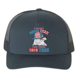 Funny Patriotic Eagle If She Dont Hawk Tuah I Dont Wanna Talk Tuah Yupoong Adult 5-Panel Trucker Hat