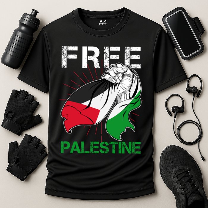 Free Palestine End War Support Palestine Cooling Performance Crew T-Shirt