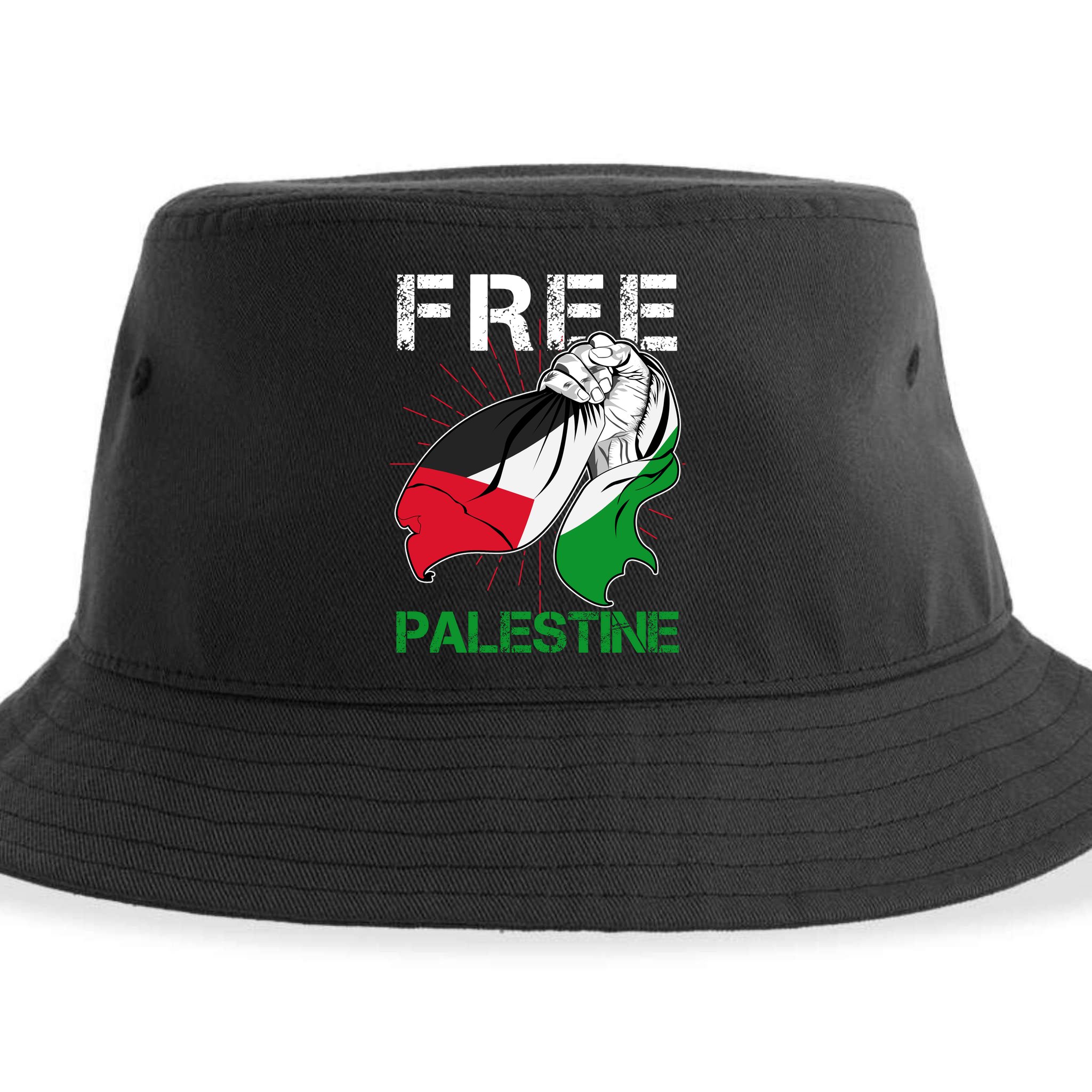 Free Palestine End War Support Palestine Sustainable Bucket Hat
