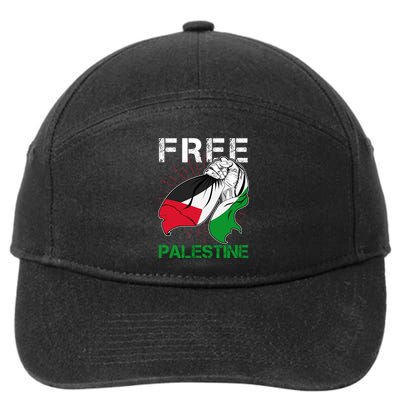 Free Palestine End War Support Palestine 7-Panel Snapback Hat