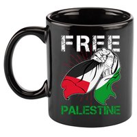 Free Palestine End War Support Palestine 11oz C Handle Ceramic Mug