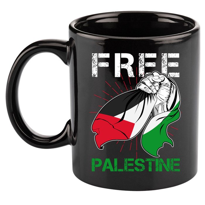Free Palestine End War Support Palestine 11oz C Handle Ceramic Mug