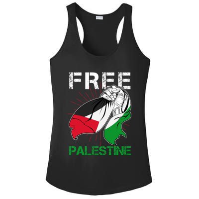 Free Palestine End War Support Palestine Ladies PosiCharge Competitor Racerback Tank