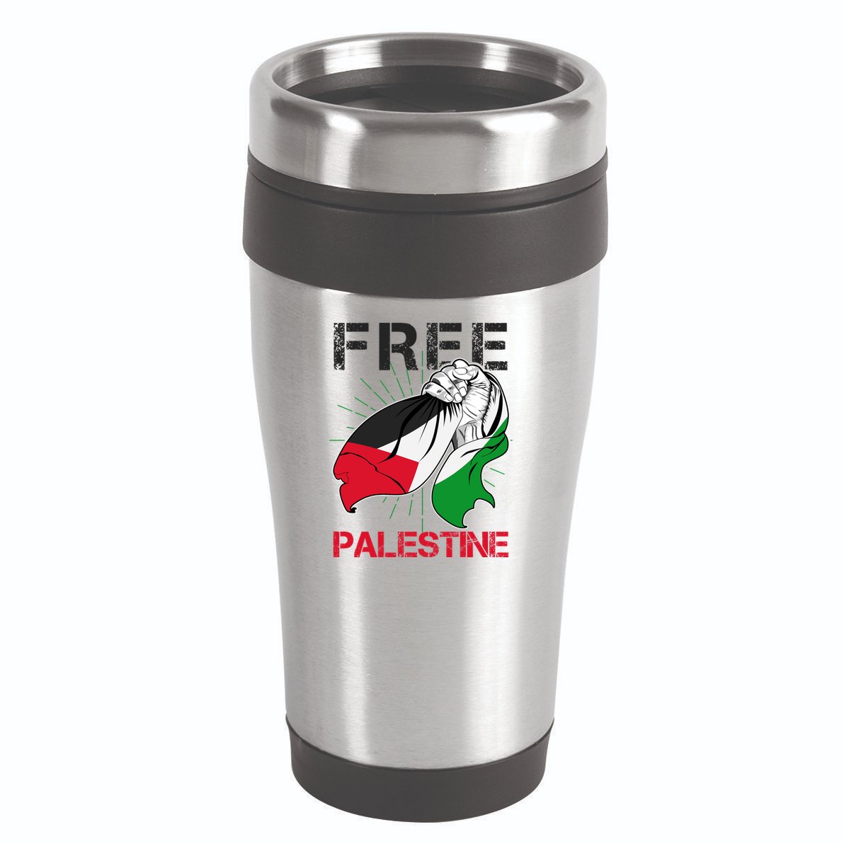Free Palestine End War Support Palestine 16oz Travel Tumbler