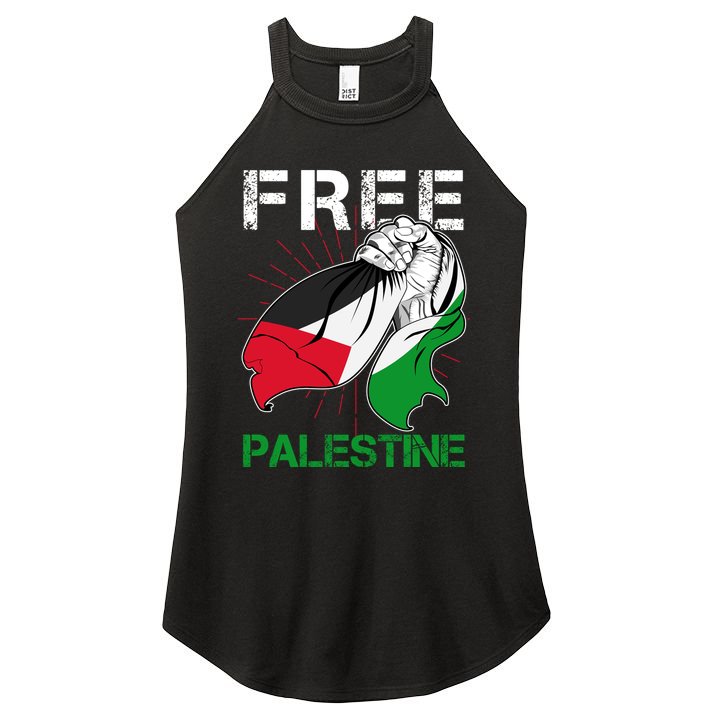 Free Palestine End War Support Palestine Women's Perfect Tri Rocker Tank