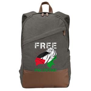 Free Palestine End War Support Palestine Cotton Canvas Backpack