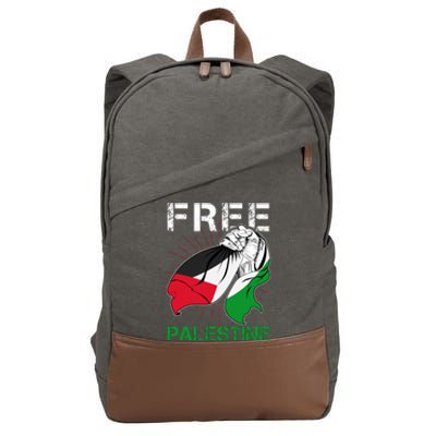 Free Palestine End War Support Palestine Cotton Canvas Backpack