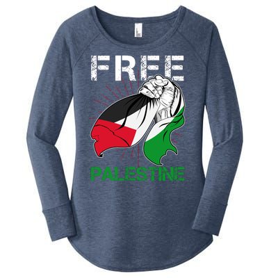 Free Palestine End War Support Palestine Women's Perfect Tri Tunic Long Sleeve Shirt