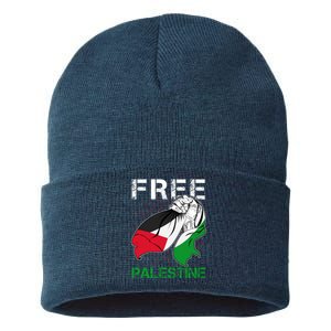 Free Palestine End War Support Palestine Sustainable Knit Beanie