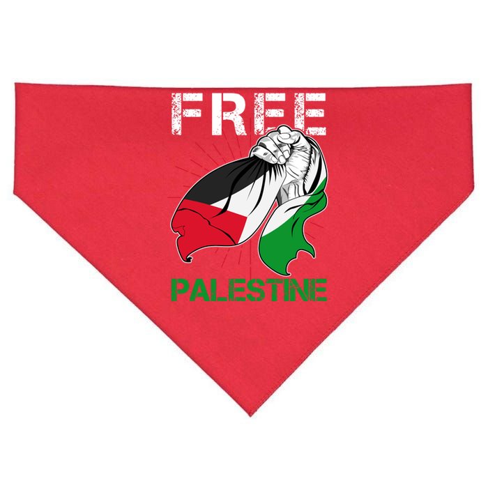 Free Palestine End War Support Palestine USA-Made Doggie Bandana