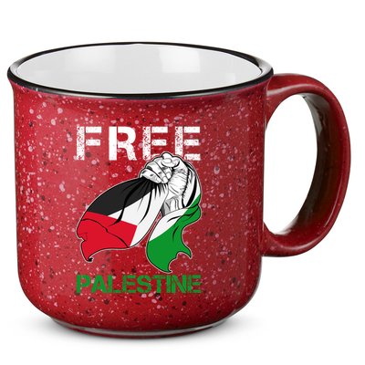 Free Palestine End War Support Palestine 15oz Campfire Ceramic Mug