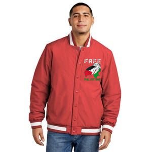 Free Palestine End War Support Palestine Insulated Varsity Jacket