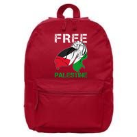 Free Palestine End War Support Palestine 16 in Basic Backpack