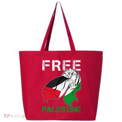 Free Palestine End War Support Palestine 25L Jumbo Tote
