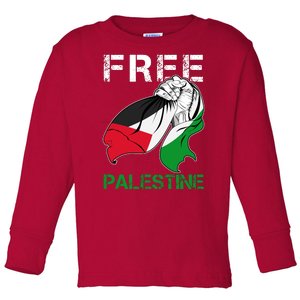 Free Palestine End War Support Palestine Toddler Long Sleeve Shirt