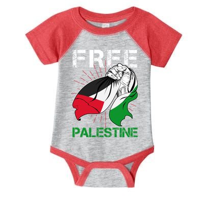 Free Palestine End War Support Palestine Infant Baby Jersey Bodysuit