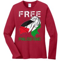 Free Palestine End War Support Palestine Ladies Long Sleeve Shirt