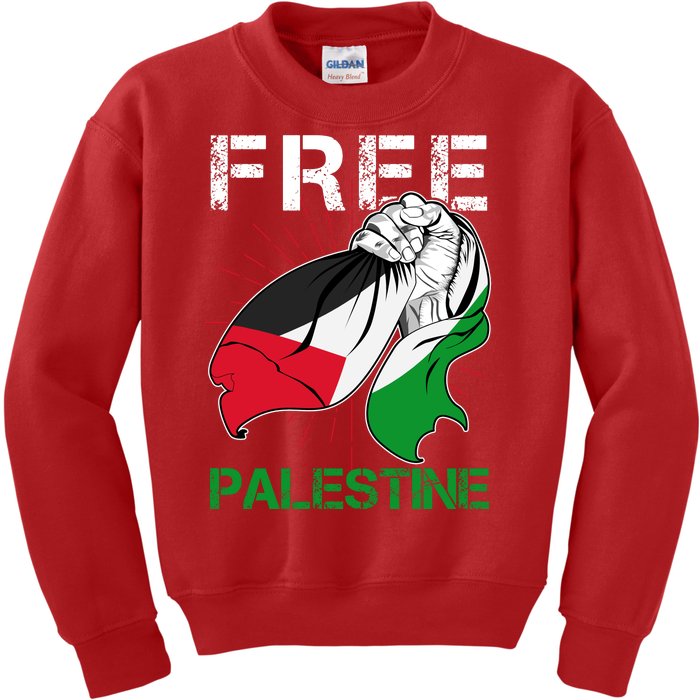 Free Palestine End War Support Palestine Kids Sweatshirt