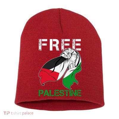 Free Palestine End War Support Palestine Short Acrylic Beanie