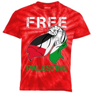 Free Palestine End War Support Palestine Kids Tie-Dye T-Shirt