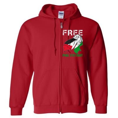 Free Palestine End War Support Palestine Full Zip Hoodie