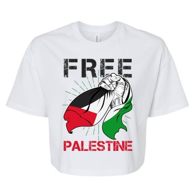 Free Palestine End War Support Palestine Bella+Canvas Jersey Crop Tee