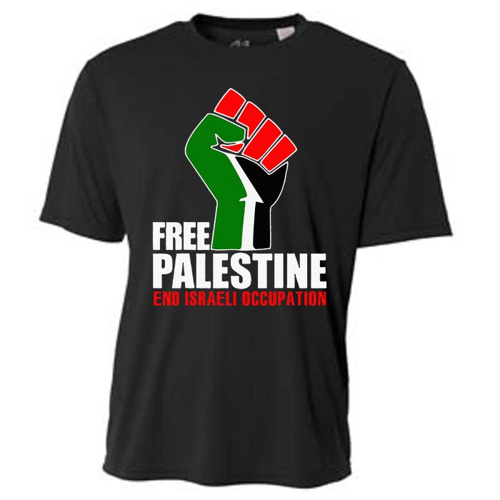 Free Palestine End Israeli Occupation Cooling Performance Crew T-Shirt