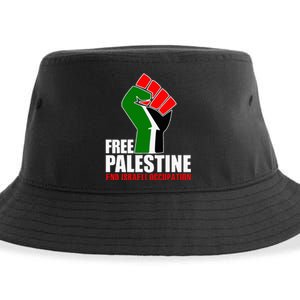 Free Palestine End Israeli Occupation Sustainable Bucket Hat