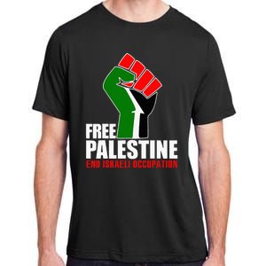 Free Palestine End Israeli Occupation Adult ChromaSoft Performance T-Shirt