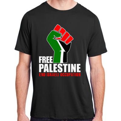 Free Palestine End Israeli Occupation Adult ChromaSoft Performance T-Shirt