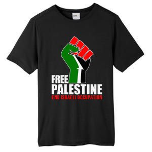 Free Palestine End Israeli Occupation Tall Fusion ChromaSoft Performance T-Shirt