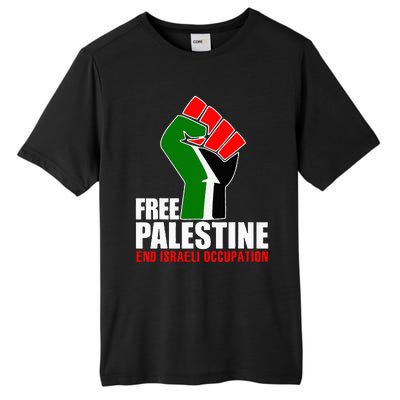 Free Palestine End Israeli Occupation Tall Fusion ChromaSoft Performance T-Shirt