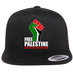 Free Palestine End Israeli Occupation Flat Bill Trucker Hat