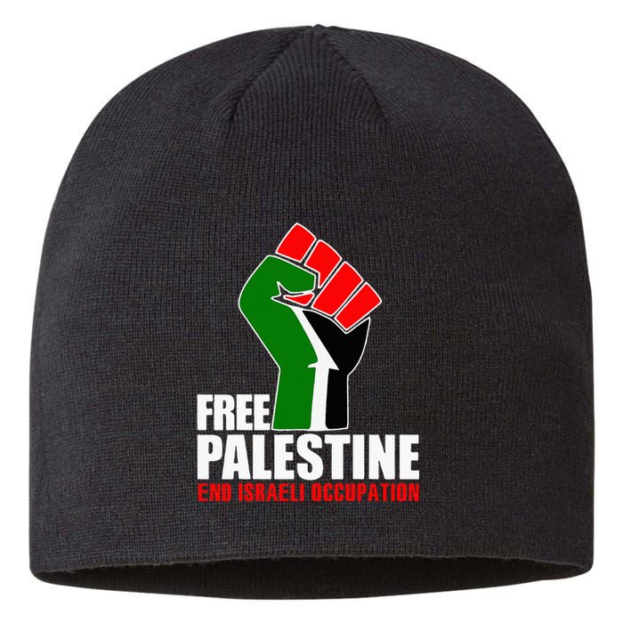 Free Palestine End Israeli Occupation Sustainable Beanie