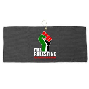 Free Palestine End Israeli Occupation Large Microfiber Waffle Golf Towel