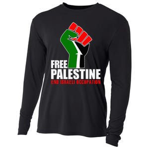 Free Palestine End Israeli Occupation Cooling Performance Long Sleeve Crew