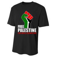 Free Palestine End Israeli Occupation Performance Sprint T-Shirt