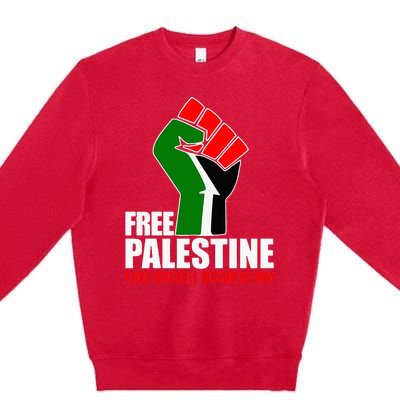 Free Palestine End Israeli Occupation Premium Crewneck Sweatshirt