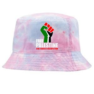 Free Palestine End Israeli Occupation Tie-Dyed Bucket Hat