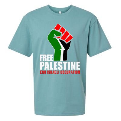 Free Palestine End Israeli Occupation Sueded Cloud Jersey T-Shirt