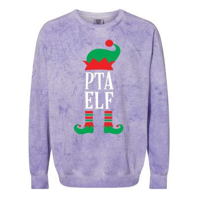 Funny Pta Elf Parent Teacher Association Gift Colorblast Crewneck Sweatshirt