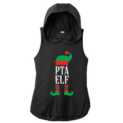 Funny Pta Elf Parent Teacher Association Gift Ladies PosiCharge Tri-Blend Wicking Draft Hoodie Tank