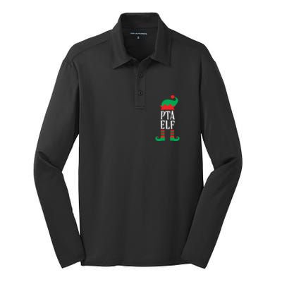 Funny Pta Elf Parent Teacher Association Gift Silk Touch Performance Long Sleeve Polo