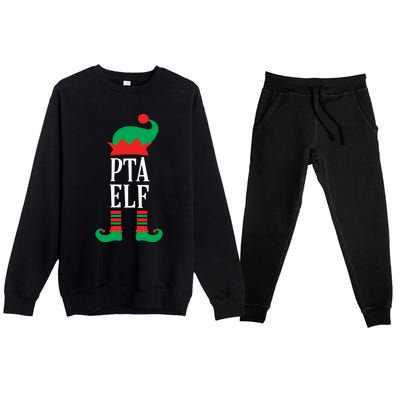 Funny Pta Elf Parent Teacher Association Gift Premium Crewneck Sweatsuit Set