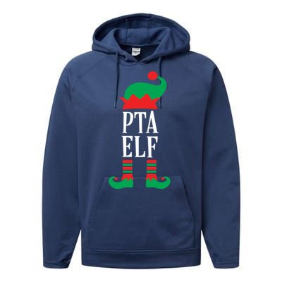 Funny Pta Elf Parent Teacher Association Gift Performance Fleece Hoodie