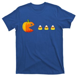 Funny Pumpkin Eating Candy Corn Halloween T-Shirt